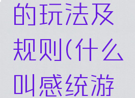 感统游戏的玩法及规则(什么叫感统游戏)