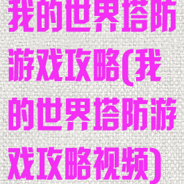 我的世界塔防游戏攻略(我的世界塔防游戏攻略视频)