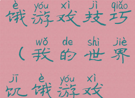 我的世界饥饿游戏技巧(我的世界饥饿游戏技巧视频)