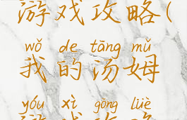 我的汤姆游戏攻略(我的汤姆游戏攻略视频)