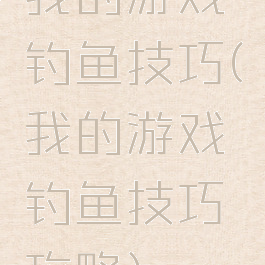 我的游戏钓鱼技巧(我的游戏钓鱼技巧攻略)