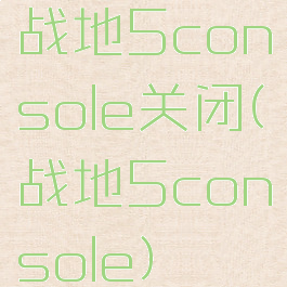 战地5console关闭(战地5console)