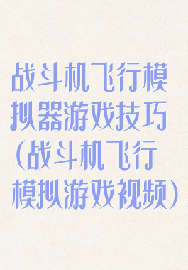 战斗机飞行模拟器游戏技巧(战斗机飞行模拟游戏视频)