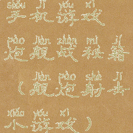 手机游戏炮舰战秘籍(舰炮射击小游戏)