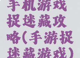 手机游戏捉迷藏攻略(手游捉迷藏游戏)