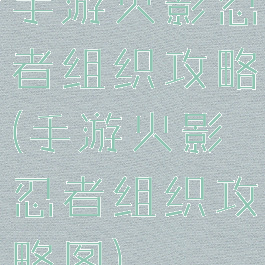 手游火影忍者组织攻略(手游火影忍者组织攻略图)