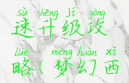 手游版梦幻西游快速升级攻略(梦幻西游手游升级攻略)