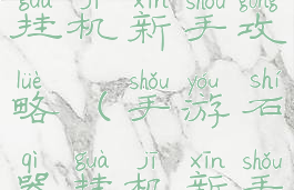手游石器挂机新手攻略(手游石器挂机新手攻略视频)
