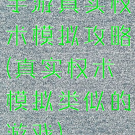 手游真实权术模拟攻略(真实权术模拟类似的游戏)
