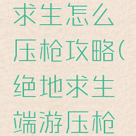 手游绝地求生怎么压枪攻略(绝地求生端游压枪技巧)