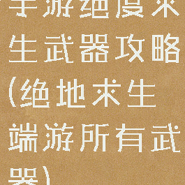 手游绝度求生武器攻略(绝地求生端游所有武器)