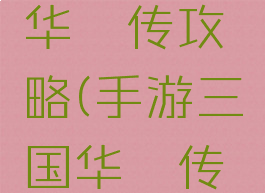 手游三国华佗传攻略(手游三国华佗传攻略大全)