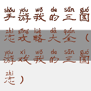 手游我的三国志攻略大全(游戏我的三国志)