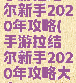 手游拉结尔新手2020年攻略(手游拉结尔新手2020年攻略大全)