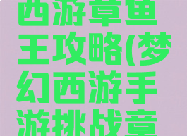 手游梦幻西游章鱼王攻略(梦幻西游手游挑战章鱼王攻略)