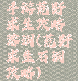 手游荒野求生攻略溶洞(荒野求生石洞攻略)