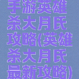 手游英雄杀大月氏攻略(英雄杀大月氏最新攻略)