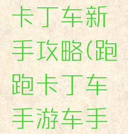 手游跑跑卡丁车新手攻略(跑跑卡丁车手游车手大全)