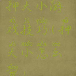 押大小游戏技巧(押大小怎么赢)