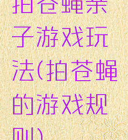 拍苍蝇亲子游戏玩法(拍苍蝇的游戏规则)