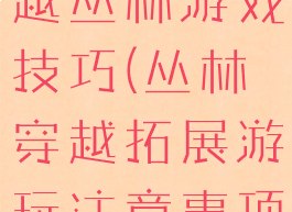 拓展游戏穿越丛林游戏技巧(丛林穿越拓展游玩注意事项)