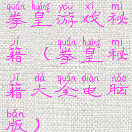 拳皇游戏秘籍(拳皇秘籍大全电脑版)