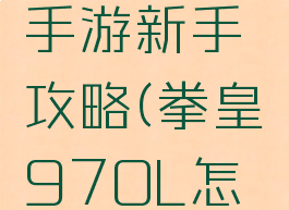 拳皇97ol手游新手攻略(拳皇97OL怎么玩)