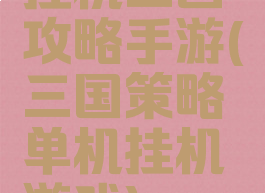 挂机三国攻略手游(三国策略单机挂机游戏)