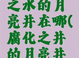 收集堕落之水的月亮井在哪(腐化之井的月亮井在哪)
