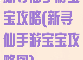 新寻仙手游宝宝攻略(新寻仙手游宝宝攻略图)
