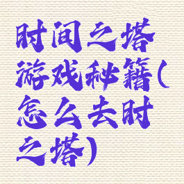 时间之塔游戏秘籍(怎么去时之塔)