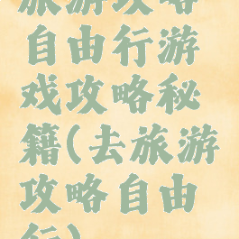 旅游攻略自由行游戏攻略秘籍(去旅游攻略自由行)