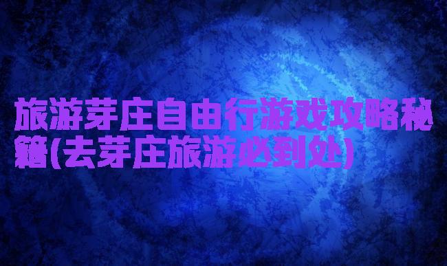 旅游芽庄自由行游戏攻略秘籍(去芽庄旅游必到处)
