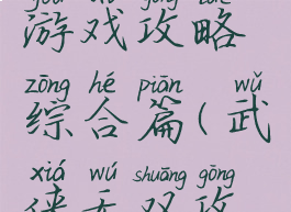 无双西游游戏攻略综合篇(武侠无双攻略)