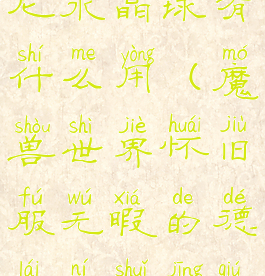 无暇的德莱尼水晶球有什么用(魔兽世界怀旧服无暇的德莱尼水晶球)