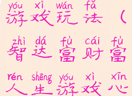 智达富财富游戏玩法(智达富财富人生游戏心得)