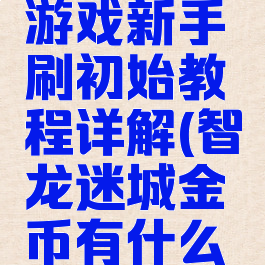 智龙迷城游戏新手刷初始教程详解(智龙迷城金币有什么用)