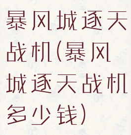 暴风城逐天战机(暴风城逐天战机多少钱)