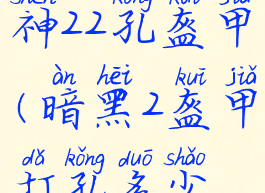 暗黑破坏神22孔盔甲(暗黑2盔甲打孔多少级出四孔)