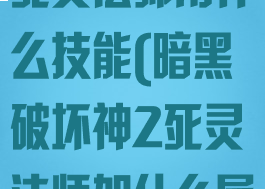 暗黑破坏神2死灵法师用什么技能(暗黑破坏神2死灵法师加什么属性)