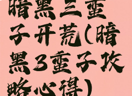 暗黑三蛮子开荒(暗黑3蛮子攻略心得)