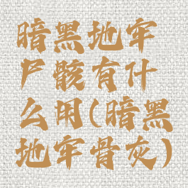 暗黑地牢尸骸有什么用(暗黑地牢骨灰)