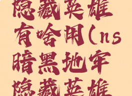 暗黑地牢隐藏英雄有啥用(ns暗黑地牢隐藏英雄怎么召唤)