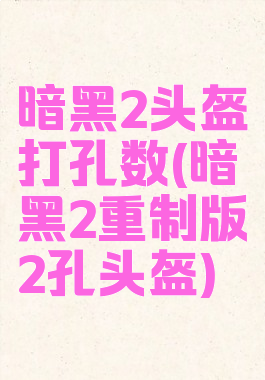暗黑2头盔打孔数(暗黑2重制版2孔头盔)