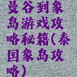 曼谷到象岛游戏攻略秘籍(泰国象岛攻略)