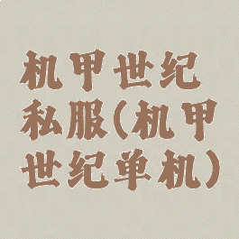 机甲世纪私服(机甲世纪单机)