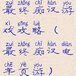 最终痴汉游戏攻略(最终痴汉电车页游)