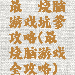 最囧烧脑游戏坑爹攻略(最囧烧脑游戏全攻略)