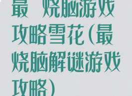 最囧烧脑游戏攻略雪花(最囧烧脑解谜游戏攻略)