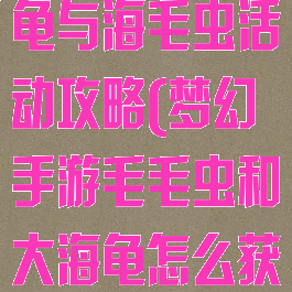 梦幻手游大海龟与海毛虫活动攻略(梦幻手游毛毛虫和大海龟怎么获得)